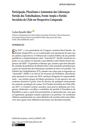 Participação, Pluralismo e Autonomia das Lideranças: Partido dos Trabalhadores, Frente Ampla e Partido Socialista do Chile em Perspectiva Comparada