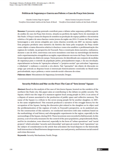 Políticas de Segurança e Guerra aos Pobres: o Caso da Praça Sete Jovens