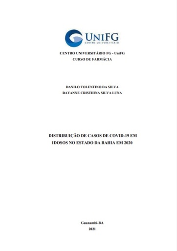 Distribuição de casos de COVID-19 em idosos no estado da Bahia em 2020