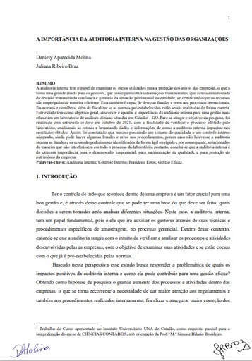 A importância da auditoria interna na gestão das organizações