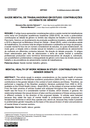 SAÚDE MENTAL DE TRABALHADORAS EM ESTUDO: CONTRIBUIÇÕES AO DEBATE DE GÊNERO