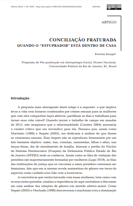 Conciliação fraturada - quando o “estuprador” está dentro de casa