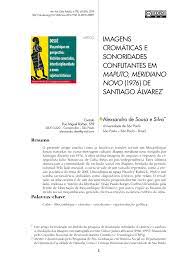 IMAGENS CROMÁTICAS E SONORIDADES CONFLITANTES EM MAPUTO, MERIDIANO NOVO (1976) DE SANTIAGO ÁLVAREZ
