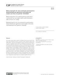 Meta-avaliação de uma avaliação participativa desenvolvida por gestores municipais de saúde com foco no padrão &quot;Utilidade&quot;