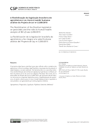 A flexibilização da legislação brasileira de agrotóxicos e os riscos à saúde humana: análise do Projeto de Lei nº 3.200/2015