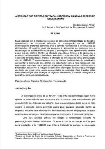 A redução dos direitos do trabalhador com as novas regras de terceirização
