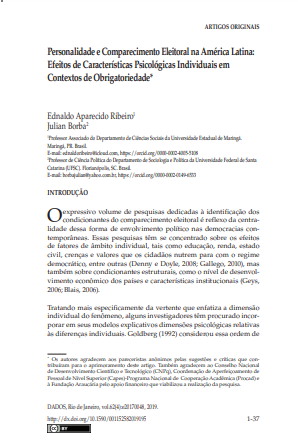 Personalidade e Comparecimento Eleitoral na América Latina: Efeitos de Características Psicológicas Individuais em Contextos de Obrigatoriedade