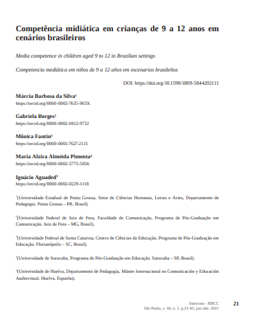 Competência midiática em crianças de 9 a 12 anos em cenários brasileiros