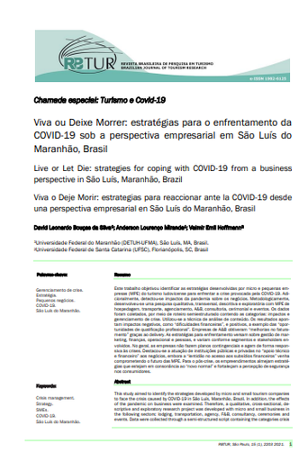 Viva ou Deixe Morrer: estratégias para o enfrentamento da COVID-19 sob a perspectiva empresarial em São Luís do Maranhão, Brasil.