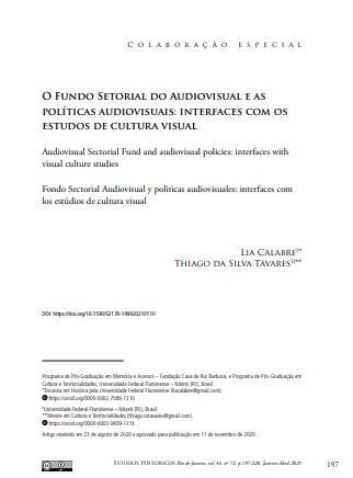 O Fundo Setorial do Audiovisual e as políticas audiovisuais: interfaces com os estudos de cultura visual