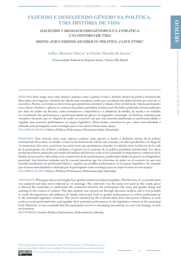 FAZENDO E DESFAZENDO GÊNERO NA POLÍTICA: UMA HISTÓRIA DE VIDA