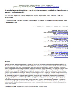 A RELEVANCIA DA ATIVIDADE FÍSICA E EXERCÍCIO FÍSICO EM TEMPOS PANDÊMICOS: Um olhar para saúde e qualidade de vida