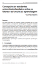 Concepções de estudantes universitários brasileiros sobre os fatores e as funções da aprendizagem