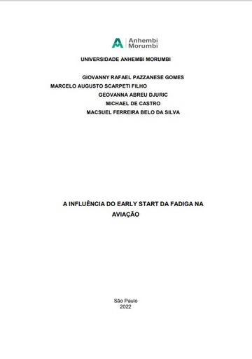 A influência do early start da fadiga na aviação