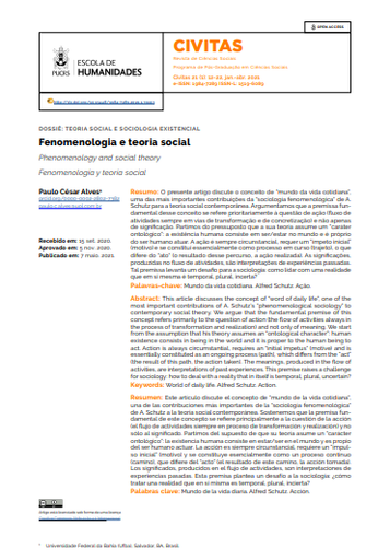 Fenomenologia e teoria social