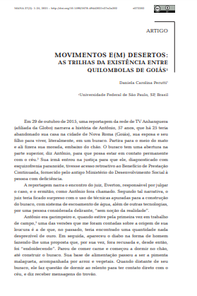 Movimentos e(m) desertos: as trilhas da existência entre quilombolas de Goiás