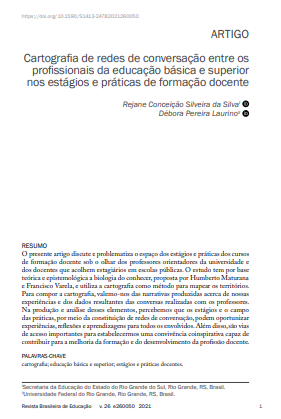 Cartografia de redes de conversação entre os profissionais da educação básica e superior nos estágios e práticas de formação docente