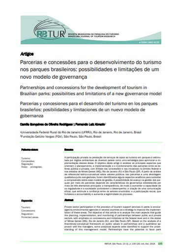 Partnerships and concessions for the development of tourism in Brazilian parks: possibilities and limitations of a new governance model