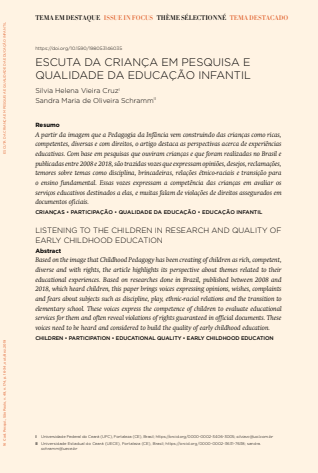 LISTENING TO THE CHILDREN IN RESEARCH AND QUALITY OF EARLY CHILDHOOD EDUCATION