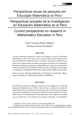 Perspectivas atuais de pesquisa em Educação Matemática no Peru