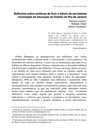 Reflexões sobre políticas de livro e leitura de secretarias municipais de educação do Estado do Rio de Janeiro