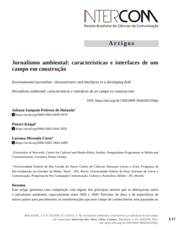 Jornalismo ambiental: características e interfaces de um campo em construção