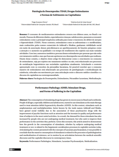 Patologia do Desempenho: TDAH, Drogas Estimulantes e Formas de Sofrimento no Capitalismo
