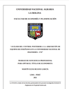 Análisis del control posterior a la adquisición de equipos de enseñanza en la Universidad Nacional de Ingeniería