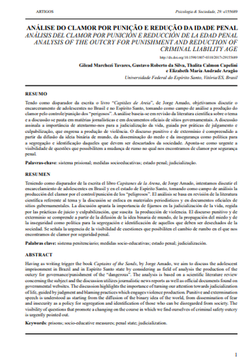 ANÁLISE DO CLAMOR POR PUNIÇÃO E REDUÇÃO DA IDADE PENAL