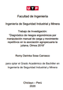 Diagnóstico de riesgos ergonómicos por manipulación manual de carga y movimiento repetitivos en Asoc.Agropecuaria La Juliana