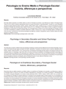 Psicologia no Ensino Médio e Psicologia Escolar: história, diferenças e perspectivas