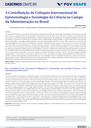 A Contribuição do Colóquio Internacional de Epistemologia e Sociologia da Ciência ao Campo da Administração no Brasil