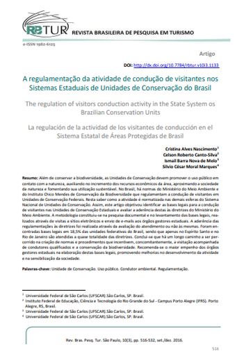 Regulation for guiding visitors in the State Systems of Units of Conservation in Brazil