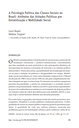 A Psicologia Política das Classes Sociais no Brasil: Atributos das Atitudes Políticas por Estratificação e Mobilidade Social