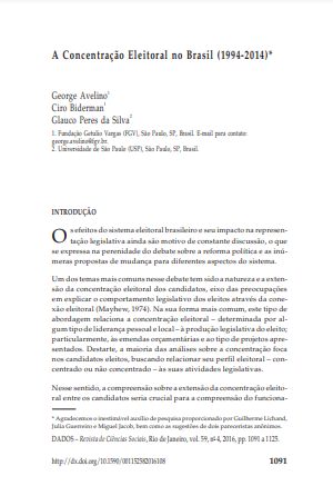 A Concentração Eleitoral no Brasil (1994-2014)