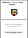 Control interno para la mejora en la gestión administrativa del área Contabilidad Presupuestal de la UNALM