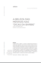 A beleza das meninas nas "dicas da Barbie"