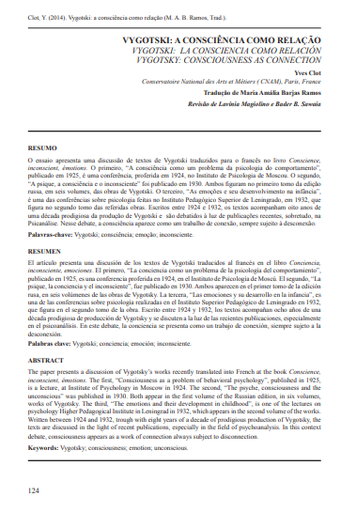 Vygotski: a consciência como relação