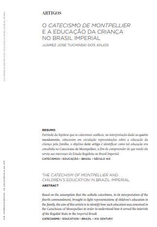 O Catecismo de Montpellier e a educação da criança no Brasil Imperial