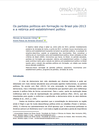 Os partidos políticos em formação no Brasil pós-2013 e a retórica anti-establishment político