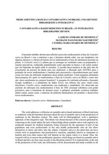 Medicamentos à base da cannabis sativa no Brasil: uma revisão bibliográfica integrativa