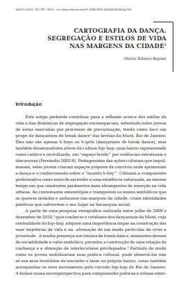 CARTOGRAFIA DA DANÇA. SEGREGAÇÃO E ESTILOS DE VIDA NAS MARGENS DA CIDADE