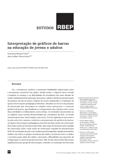 Interpretação de gráficos de barras na educação de jovens e adultos
