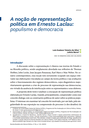 A noção de representação política em Ernesto Laclau: populismo e democracia