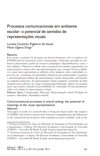 Processos comunicacionais em ambiente escolar: o potencial de sentidos de representações visuais