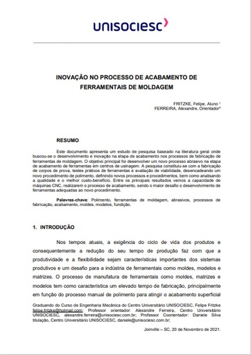 Inovação no processo de acabamento de ferramentais de moldagem