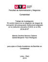 El control interno en la mitigación de riesgos de corrupción del presupuesto institucional asignado en la IE S.M.M.