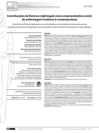 Contributions of Florence Nightingale as a social entrepreneur: from modern to contemporary nursing