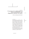 O processo de subjetivação na clínica psicanalítica com diagnóstico precoce do câncer