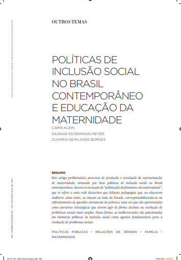 Políticas de inclusão social no Brasil contemporâneo e educação da maternidade